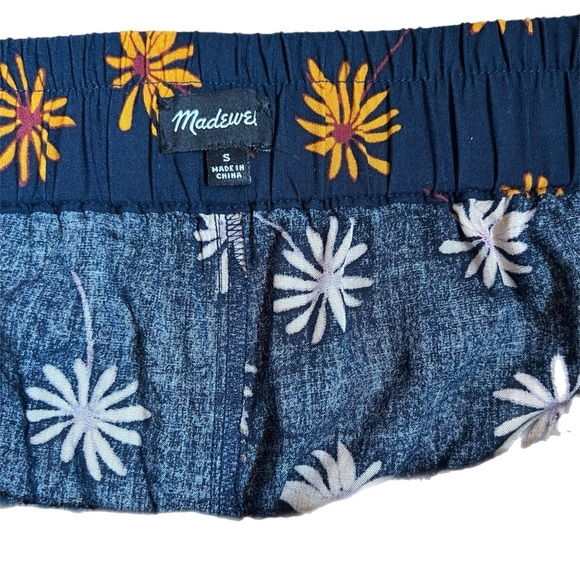 Madewell Shorts Pull-On Tie Fresh Daisies Floral Print Lightweight Women‎ Sz S - Picture 6 of 8